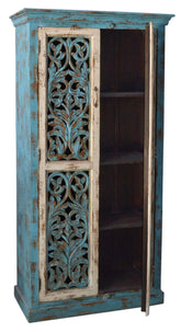 Indian Hand Carved Solid Wooden Cupboard Wardrobe D63